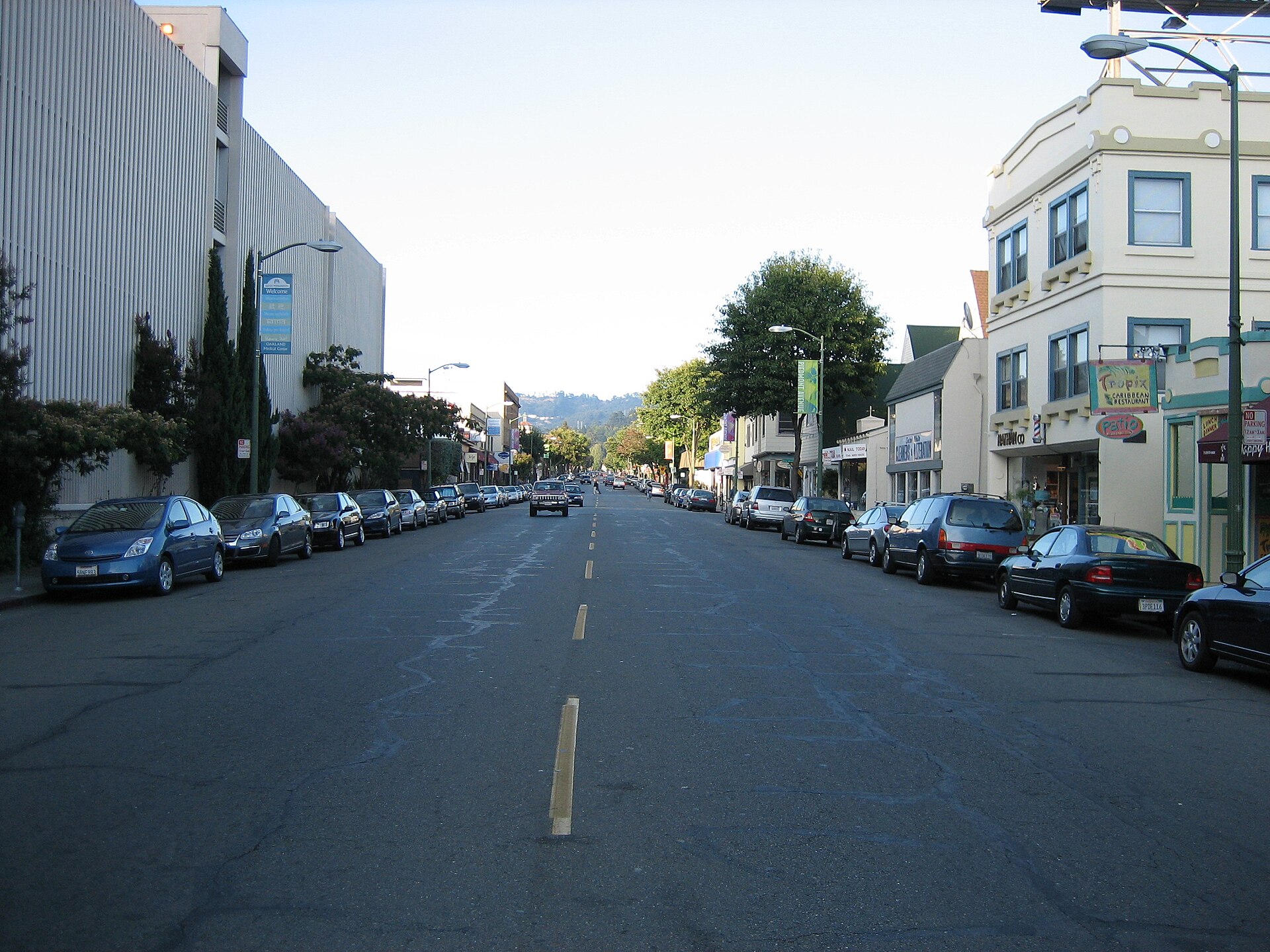 Piedmont Avenue in Oakland, where Doña opened in 2019 after the closure of Doña Tomás in Temescal.