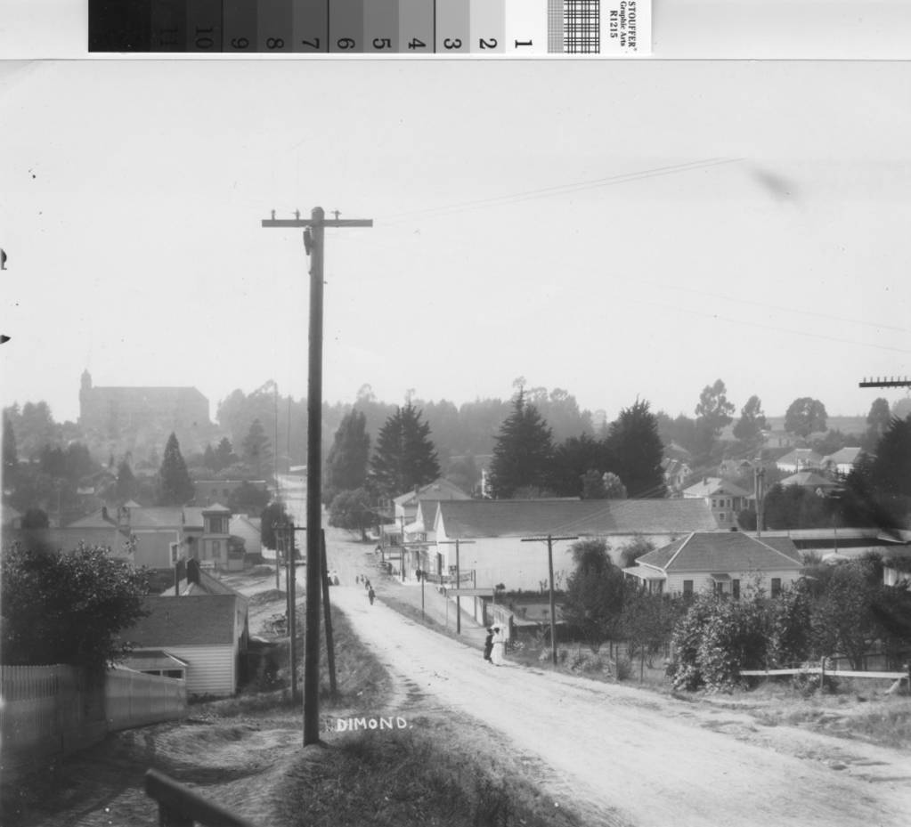 Hopkins Street, now MacArthur Boulevard, in the nearby Dimond District, 1910 — 23 years before The Food Mill opened.