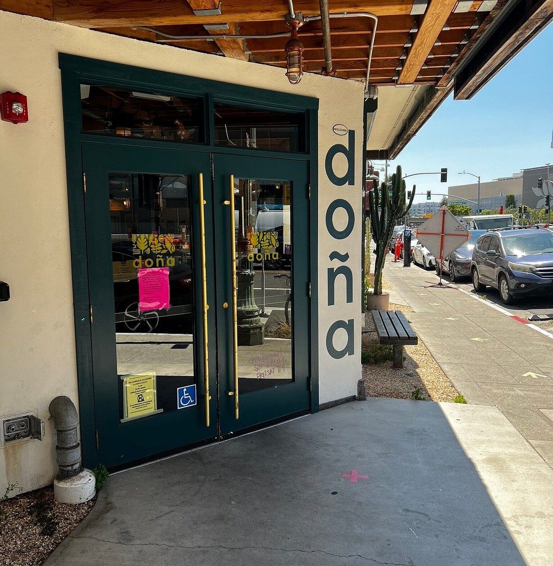 Doña restaurant entrance on Piedmont Avenue in Oakland